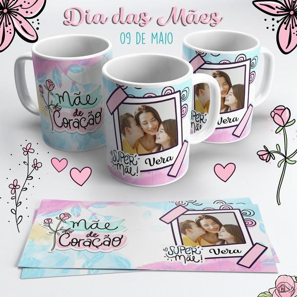 Caneca Dia das Mães com Foto - Mãe de Coração