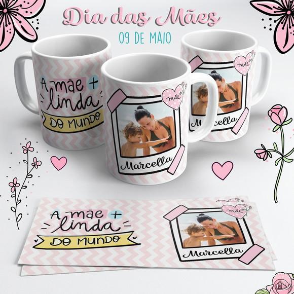 Caneca Dia das Mães com Foto - Mãe mais Linda