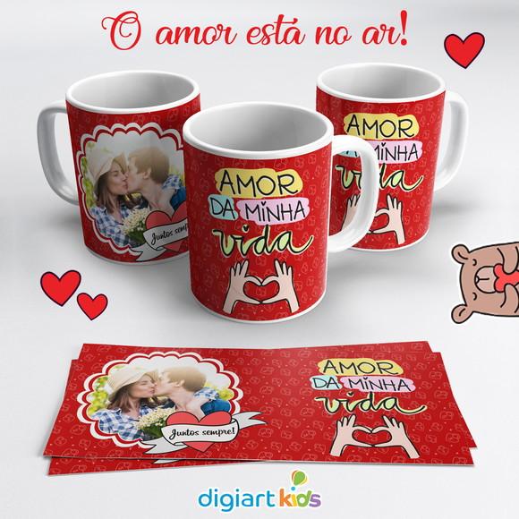 Caneca Dia dos Namorados com Foto Amor da Minha Vida