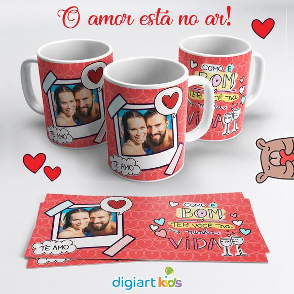 Caneca Dia dos Namorados com Foto Como é Bom ter Você
