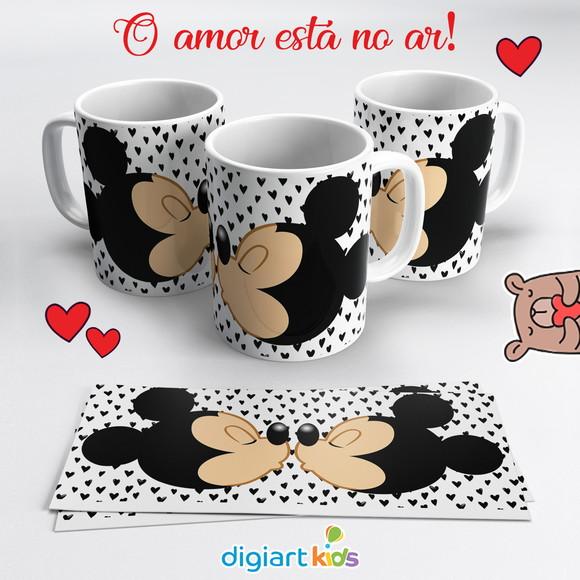 Caneca Dia dos Namorados Mickey e Mickey
