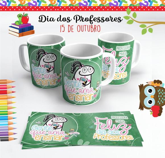 Caneca Dia dos Professores Flork Gente Que Ama Ensinar