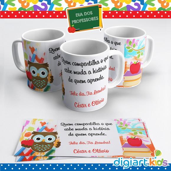 Caneca Dia dos Professores Coruja da Sabedoria
