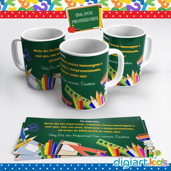 Caneca Dia dos Professores Mensagem no Quadro