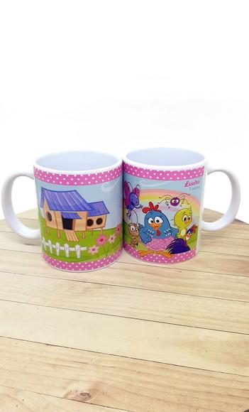 Caneca Galinha Pintadinha Rosa