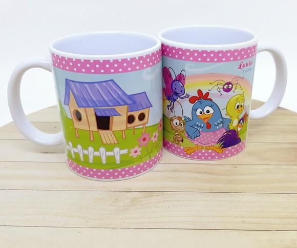 Caneca Galinha Pintadinha Rosa