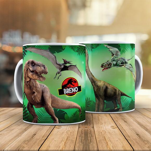Caneca Jurassic Park Dinossauros Parque dos Dinossauros