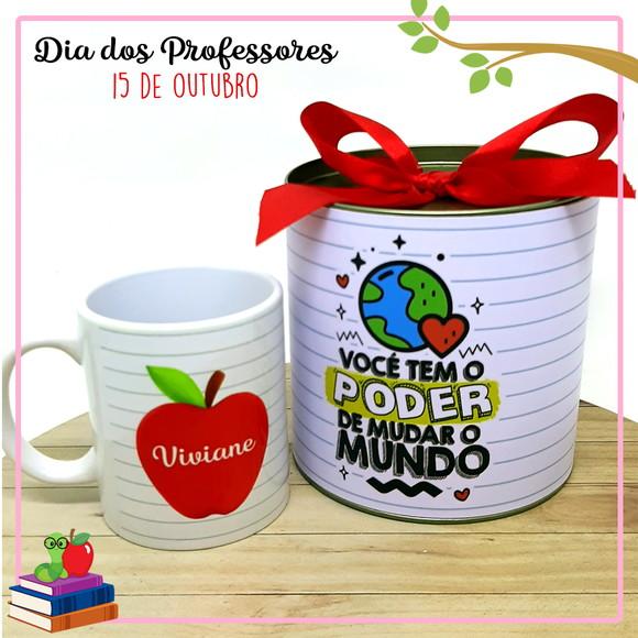 Caneca na Tubolata Dia dos Professores Gente Que Ama Ensinar