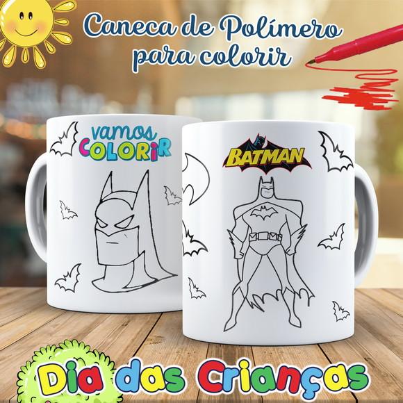 Caneca para Colorir Batman