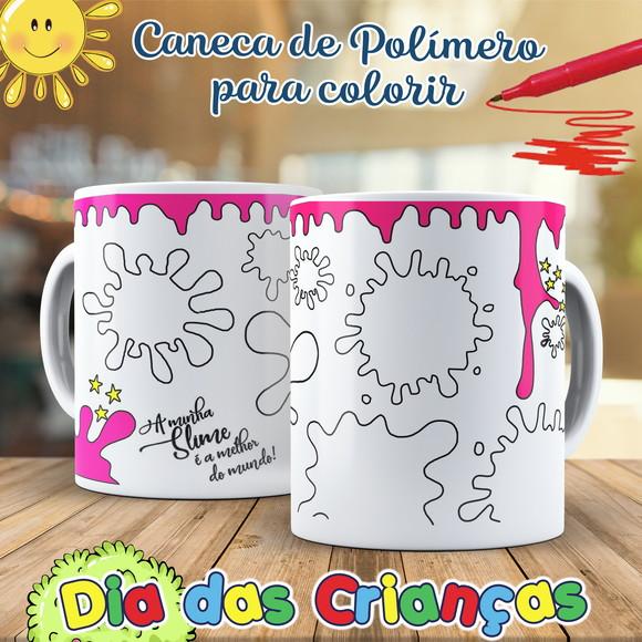 Caneca para Colorir Dia das Crianças