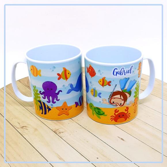 Caneca Personalizada Fundo Mar