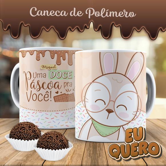 Caneca Personalizada Páscoa Coelhinho Cute