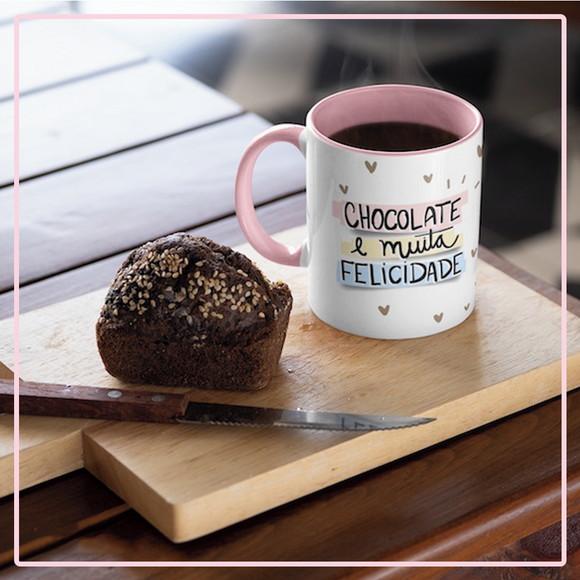 Caneca Personalizada Páscoa Chocolate É Muita Felicidade