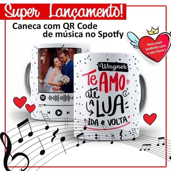 Caneca QR Code Dia dos Namorados - Te Amo até a Lua