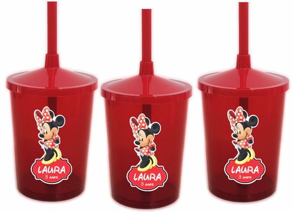 Copo com Canudo Minnie