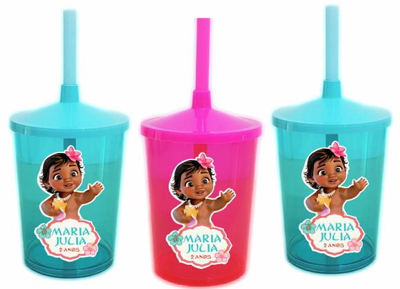 Copo com Canudo Moana Baby
