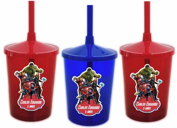 Copo com Canudo Os Vingadores