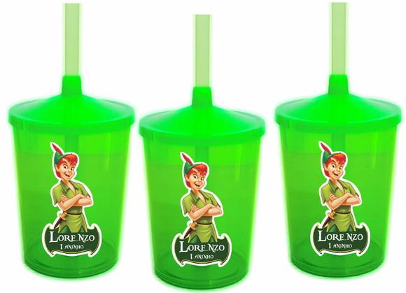 Copo com Canudo Peter Pan