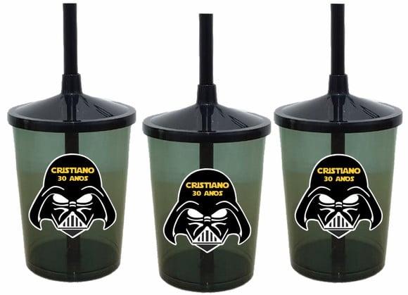Copo Com Canudo Shake Darth Vader