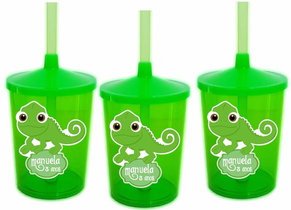 Copo com Canudo Shake Twister Enrolados