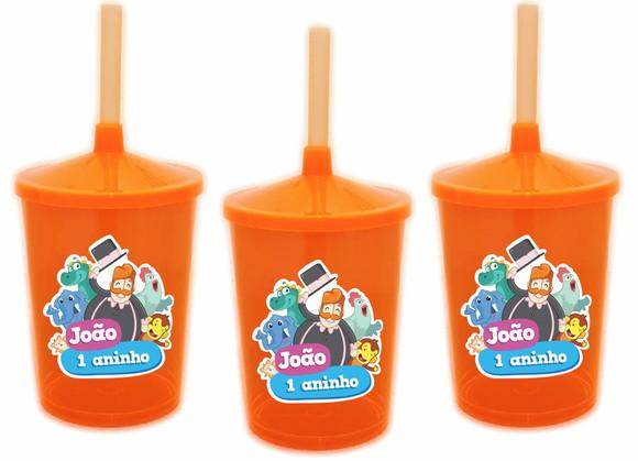 Copo com Canudo Shake Twister Safari do Bita