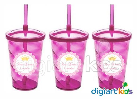 Copo com Canudo Shake Twister Realeza