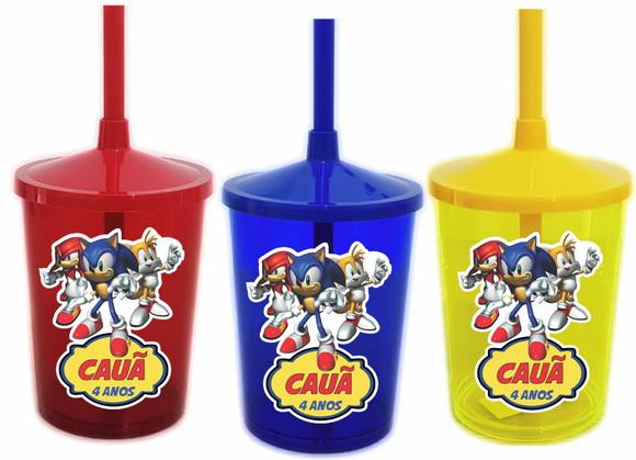 Copo com Canudo Sonic