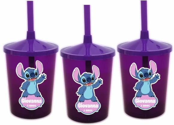 Copo com Canudo Stich