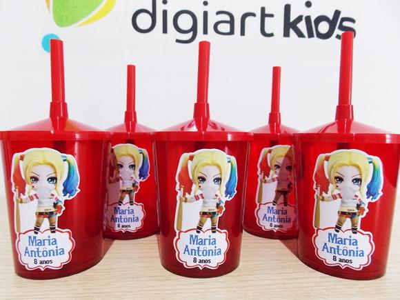 Copo Mini Shake Personalizado Arlequina