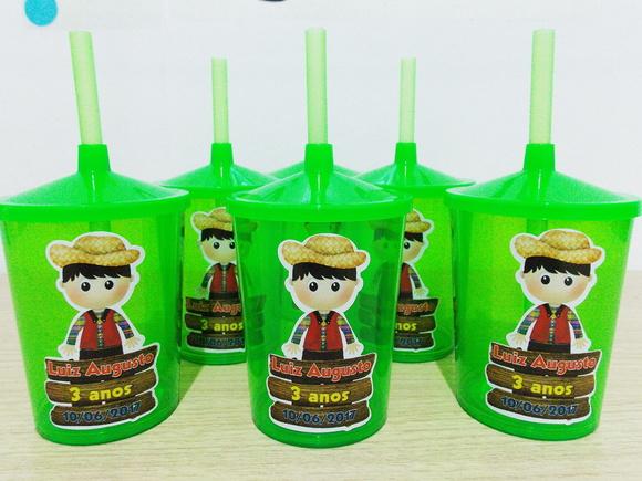 Copo Mini Shake Personalizado Festa Junina