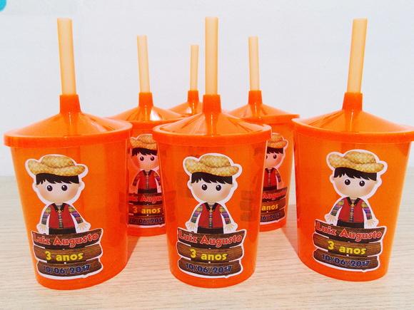 Copo Mini Shake Personalizado Festa Junina