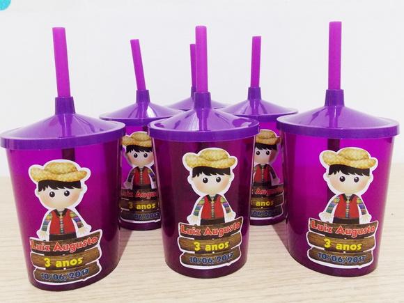 Copo Mini Shake Personalizado Festa Junina