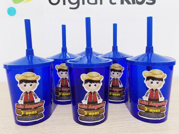 Copo Mini Shake Personalizado Festa Junina