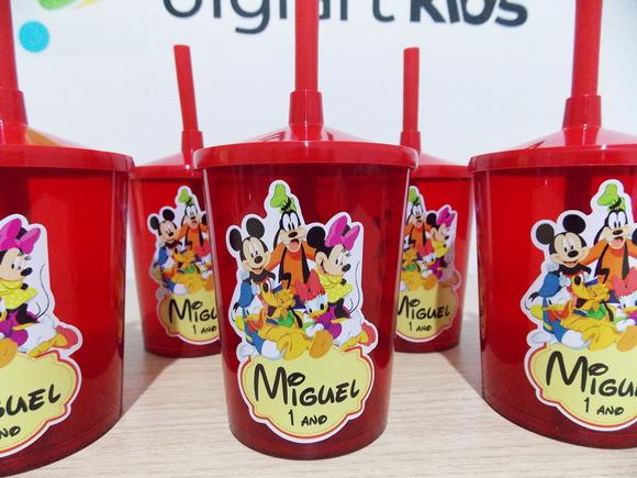 Copo Mini Shake Personalizado Mickey e Sua Turma