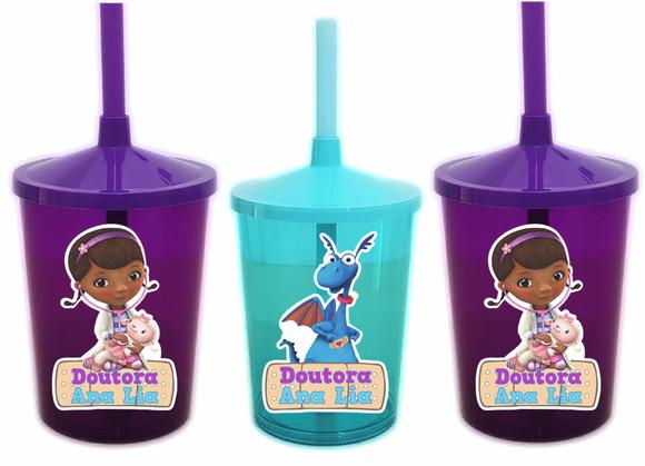 Copo Shake com Canudo Dra Brinquedos
