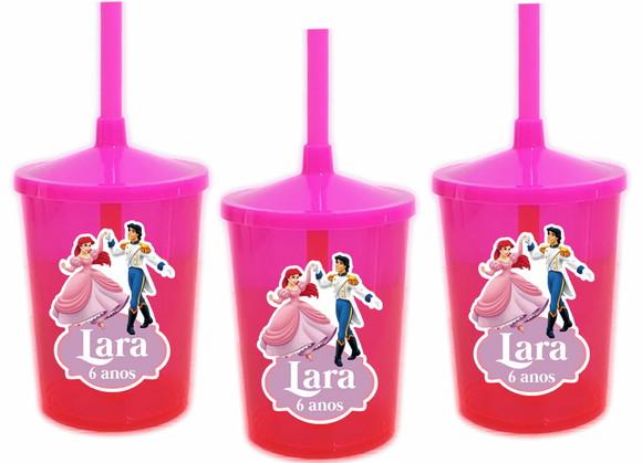 Copo Shake Twister Ariel e Príncipe