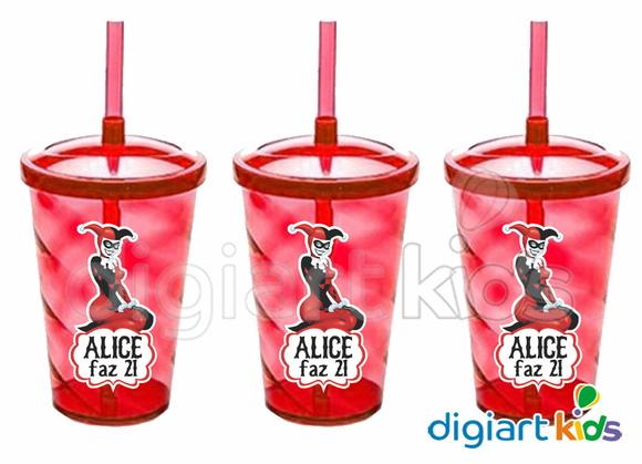 Copo Shake Twister Arlequina