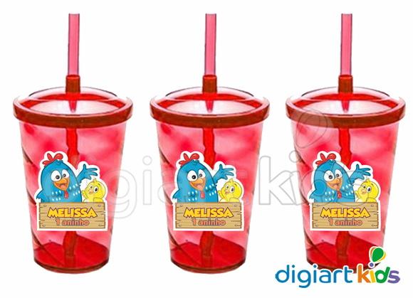 Copo Shake Twister Galinha Pintadinha
