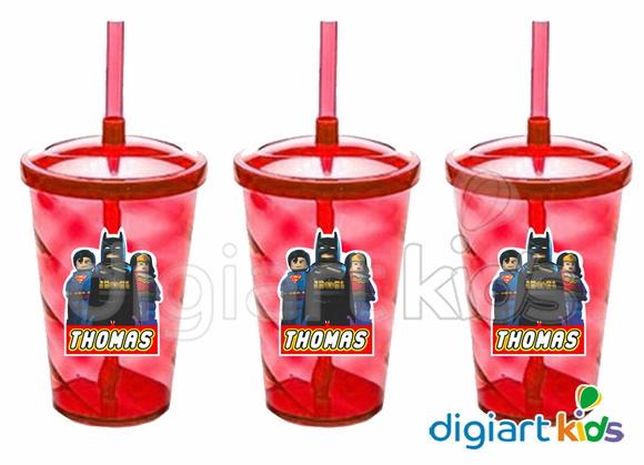 Copo Shake Twister Lego Liga da Justiça