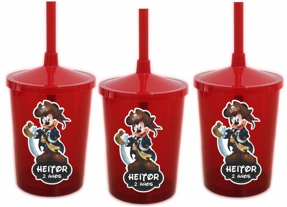Copo Shake Twister Mickey Pirata