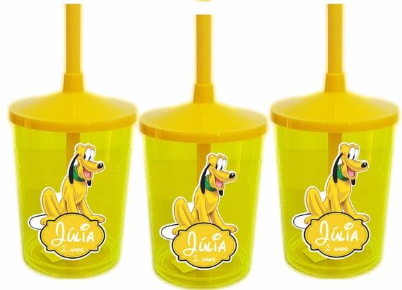Copo Shake Twister Turma do Mickey - Pluto e Pateta