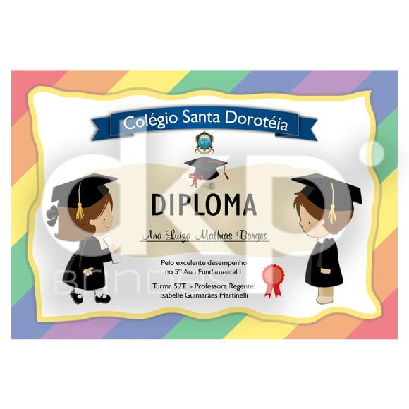 Diploma Certificado Infantil Grande A4