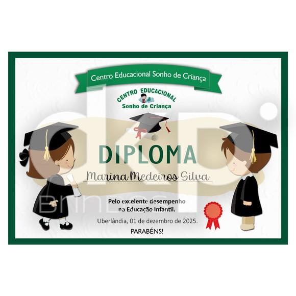 Diploma Certificado Infantil Grande A4