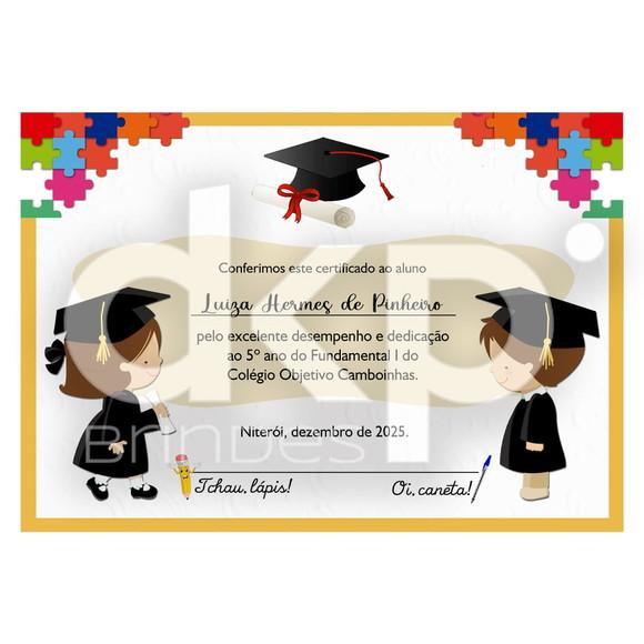 Diploma Certificado Infantil Grande A4