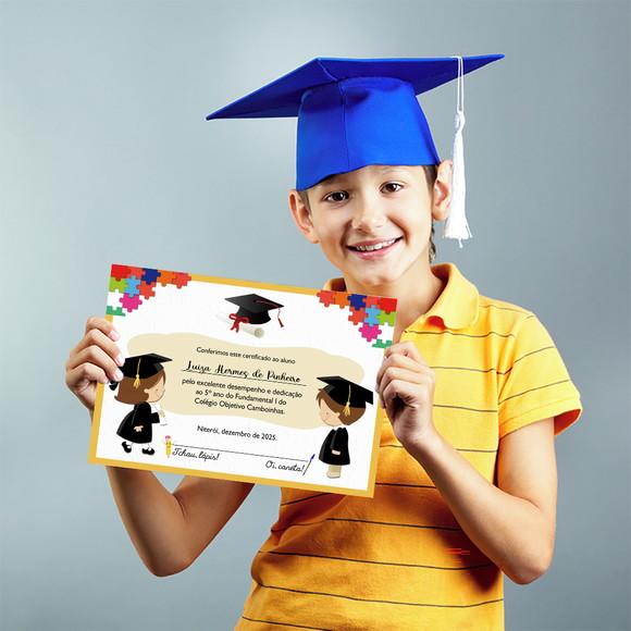 Diploma Certificado Infantil Pequeno A5