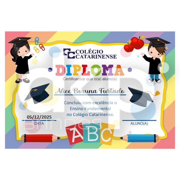 Diploma Certificado Infantil Pequeno A5