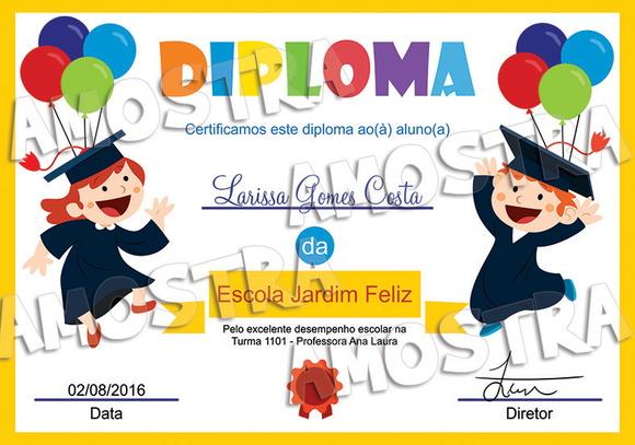 Diploma Certificado Infantil Pequeno A5