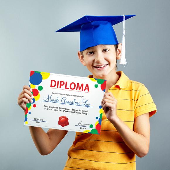Diploma Certificado Infantil Pequeno A5