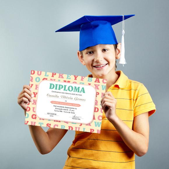 Diploma Certificado Infantil Pequeno A5