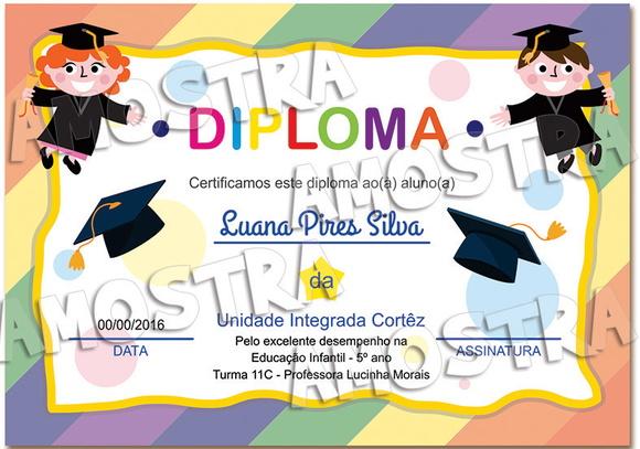 Diploma Certificado Infantil Pequeno A5